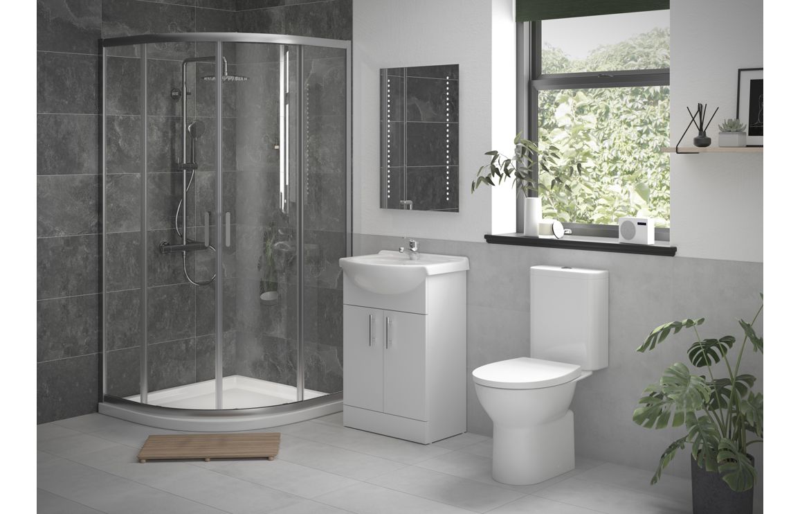 Derwent Full Suite with 900mm 2 Door Easy-Fit Quadrant &amp; Tray