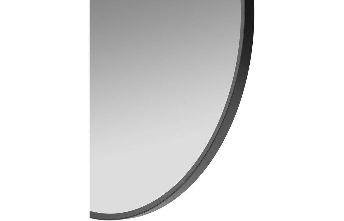Buttermere 600mm Round Mirror - Matt Black