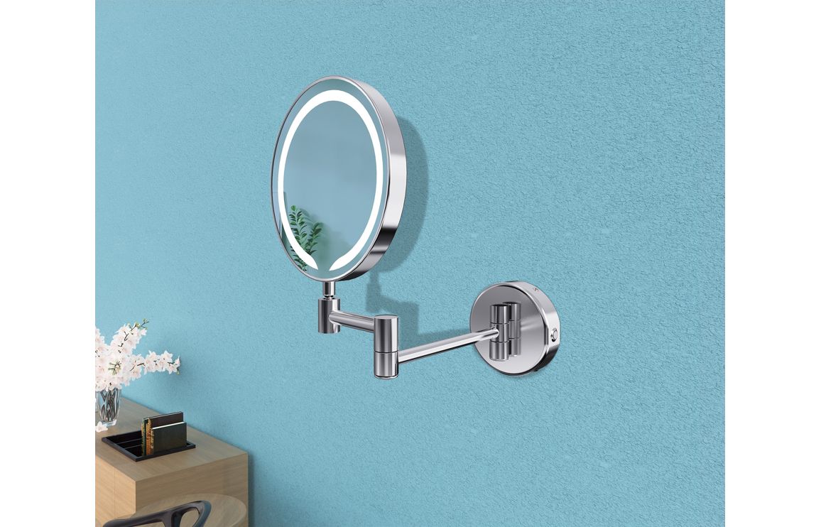 Ullswater Round LED Cosmetic Mirror - Chrome