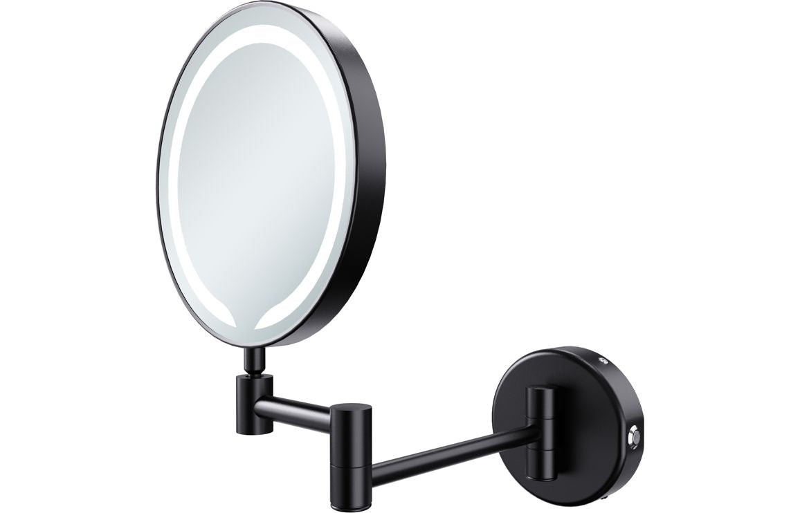 Ullswater Round LED Cosmetic Mirror - Black