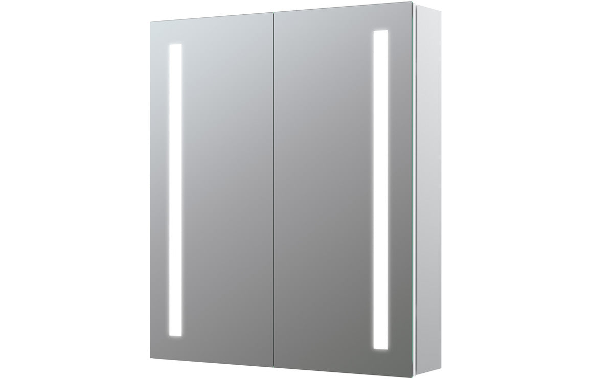 Huron 600mm 2 Door Front-Lit LED Mirror Cabinet