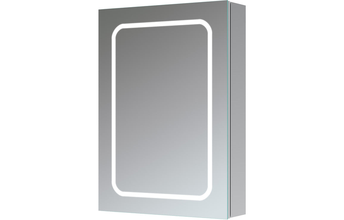 Caspian 500mm 1 Door Front-Lit LED Mirror Cabinet