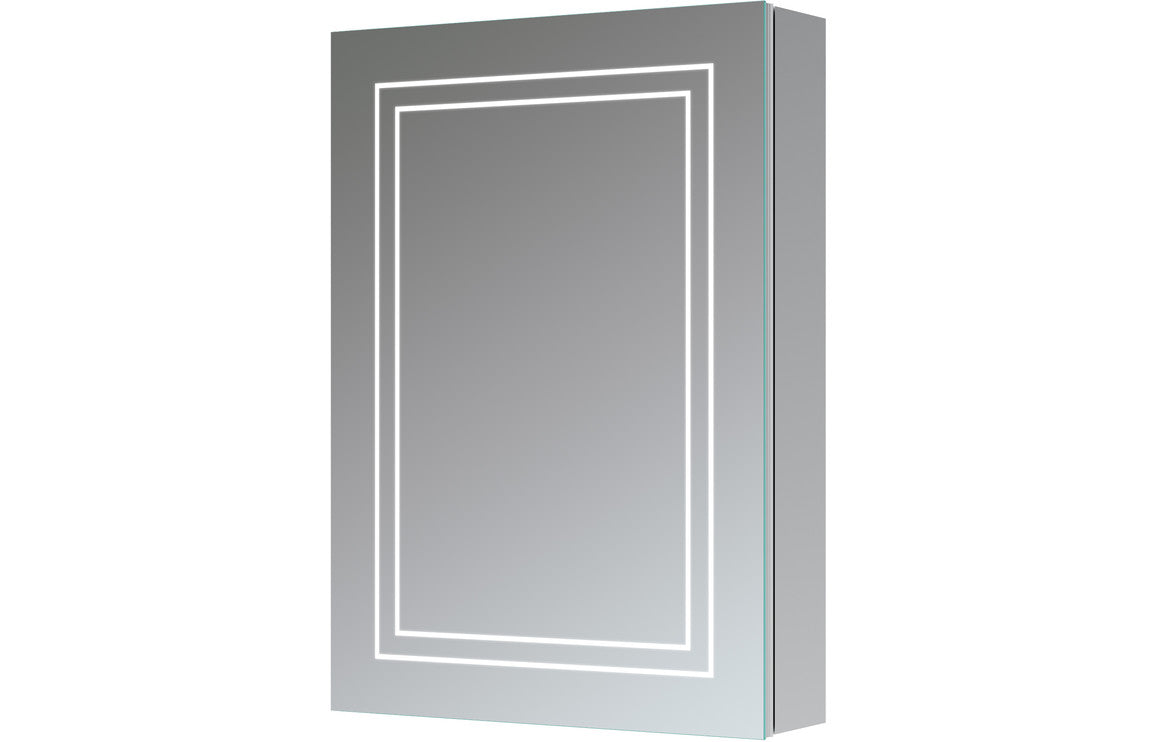 Khanka 500mm 1 Door Front-Lit LED Mirror Cabinet