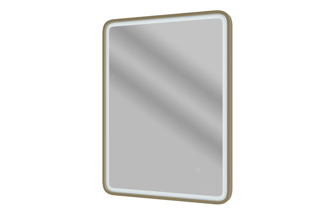 Rutland 600mm Rectangle Front-Lit LED Mirror - Brushed Bronze