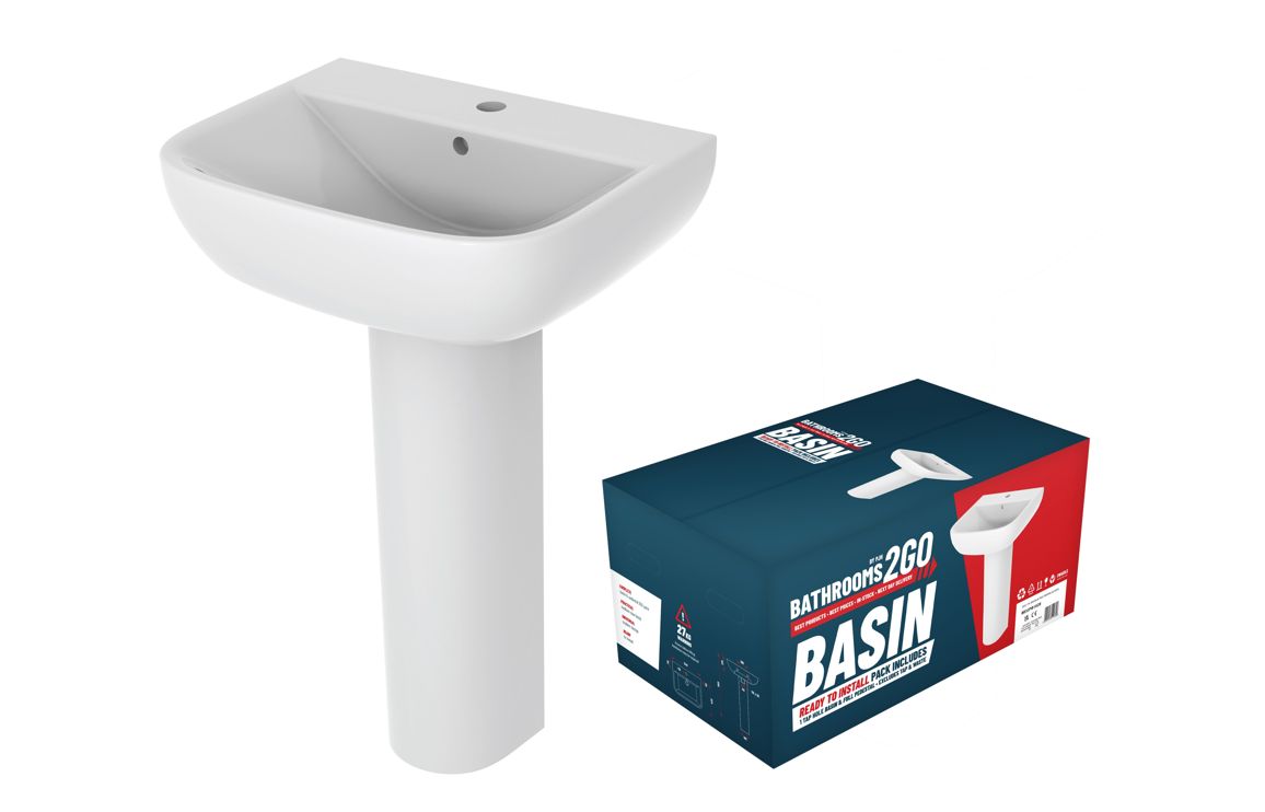 Chelif 1TH Basin &amp; Full Pedestal