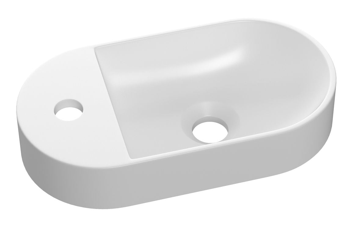 Indus 380x200mm Mini Resin Washbowl - White
