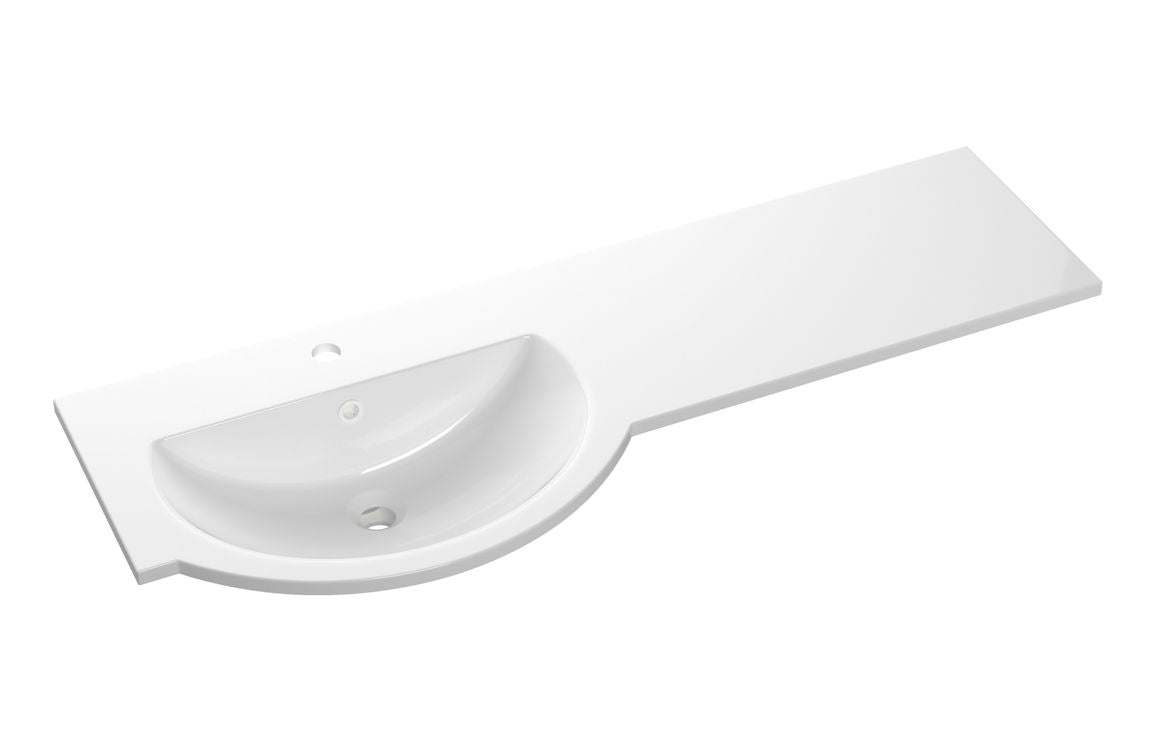 1244mm Standard Round One-Piece Basin &amp; Overflow Ring - Left Hand
