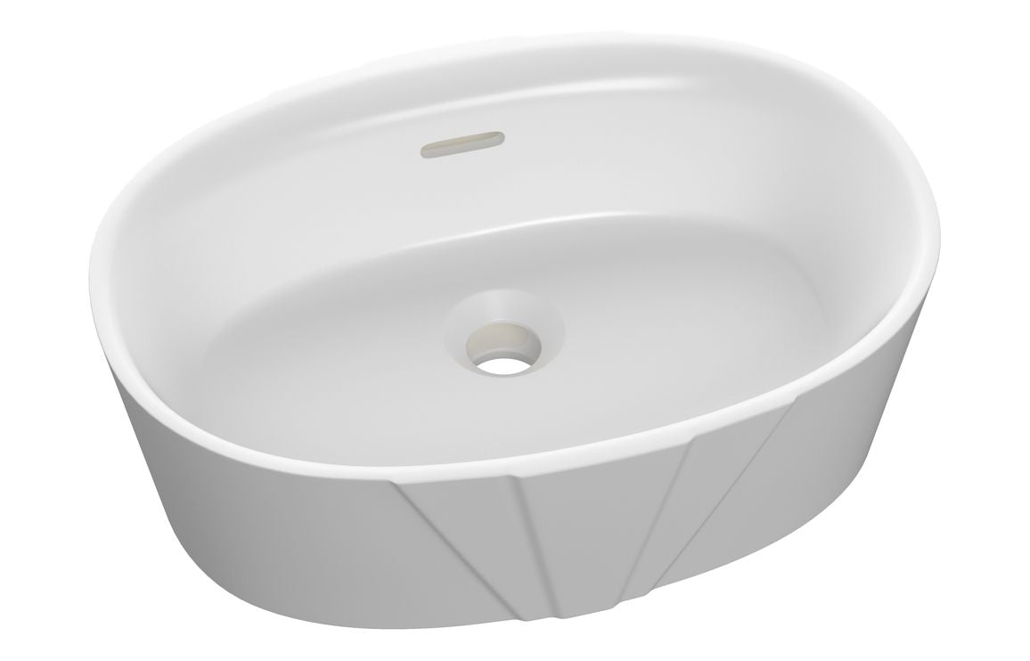 Elbe 460x320mm Resin Washbowl - White