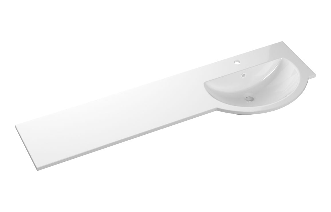 1544mm Standard Round One-Piece Basin &amp; Overflow Ring - Right Hand