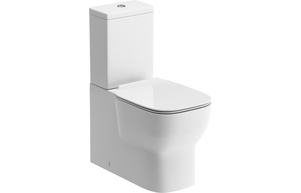 Sangha Slim Square Soft Close Toilet Seat - White