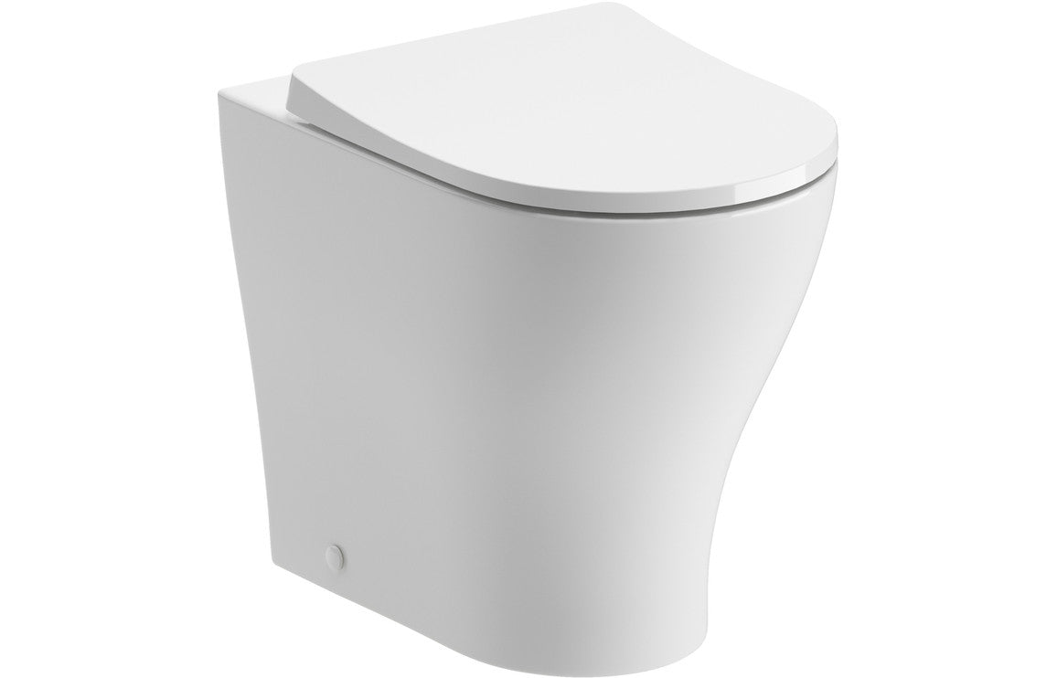 Adour Rimless Back To Wall WC &amp; Soft Close Seat