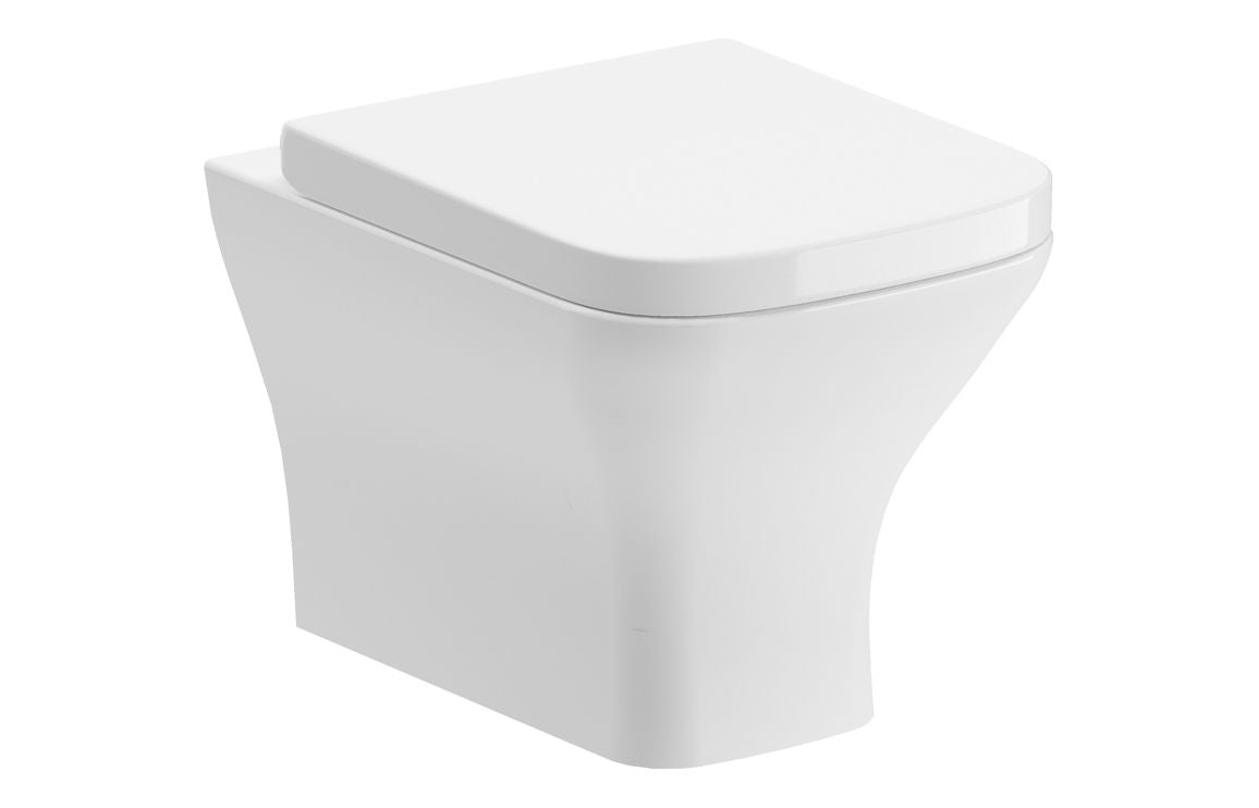 Kasai Rimless Comfort Height Back To Wall WC &amp; Wrapover Soft Close Seat