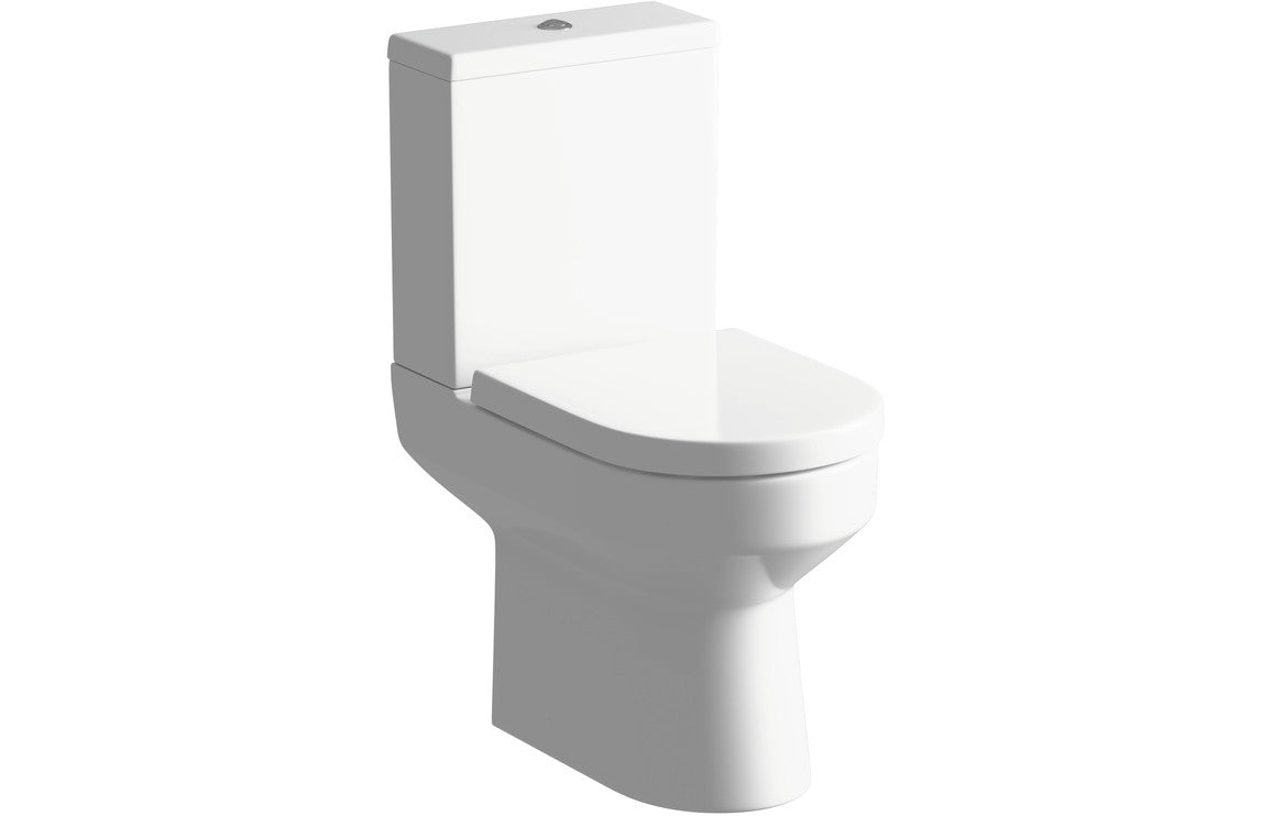 Bohai 410mm W/H Basin Unit &amp; C/C Toilet Pack - White Gloss