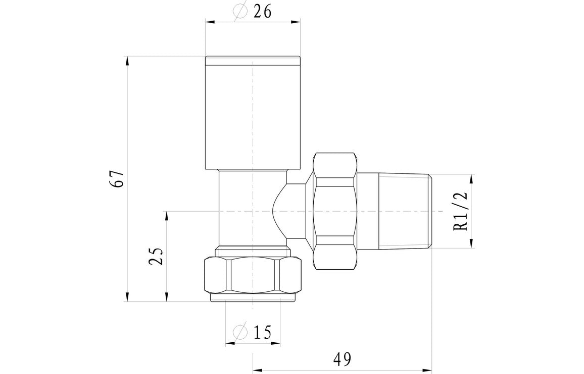 Patterned Anthracite Radiator Valves - Angled