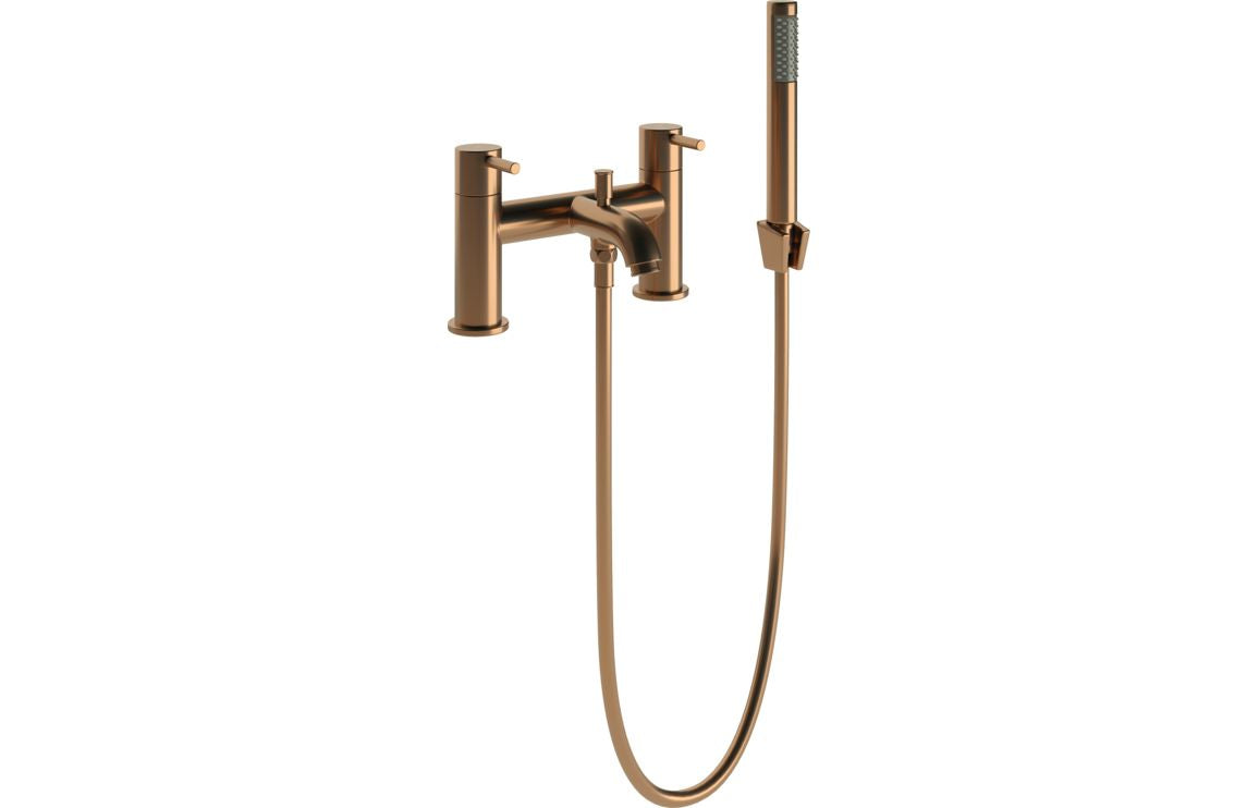 Tarim Bath/Shower Mixer &amp; Bracket - Brushed Bronze