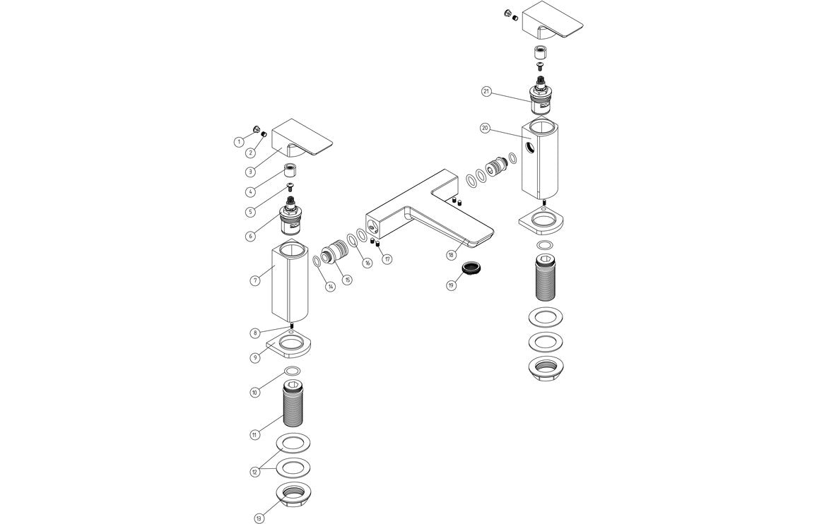 Komati Bath Filler - Brushed Bronze