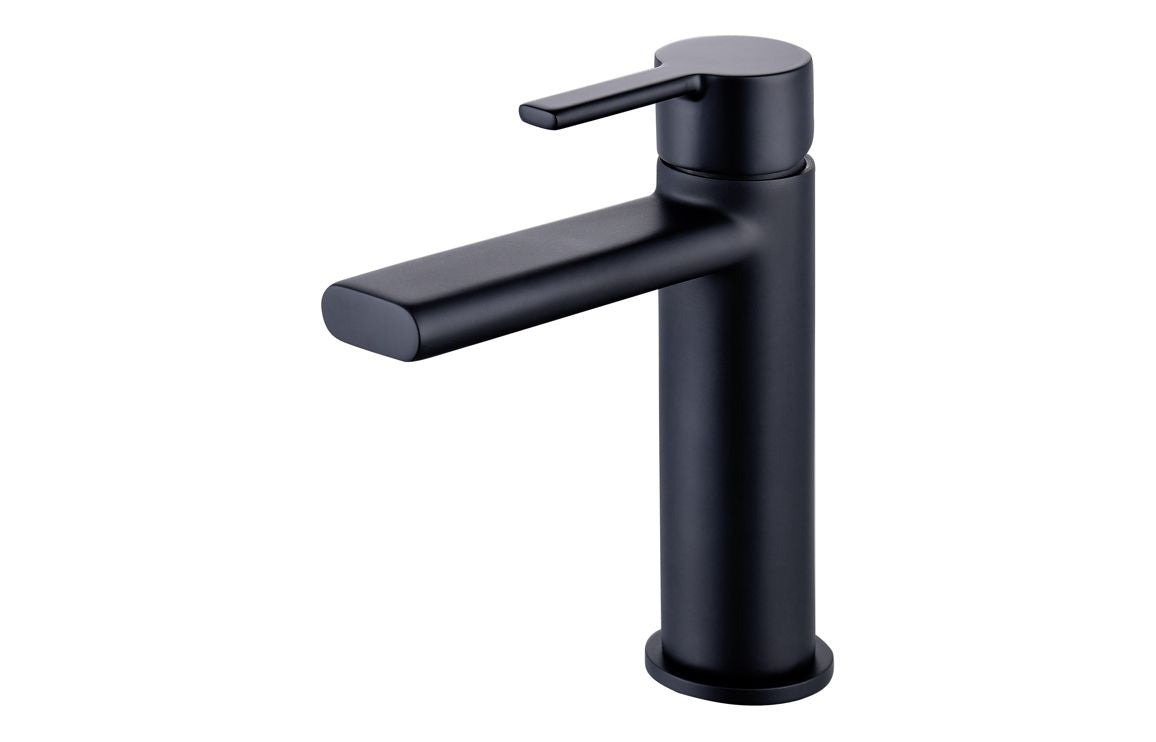 Darya 600mm Basin Unit &amp; Tall Unit Pack - Matt Black With Black Finishes