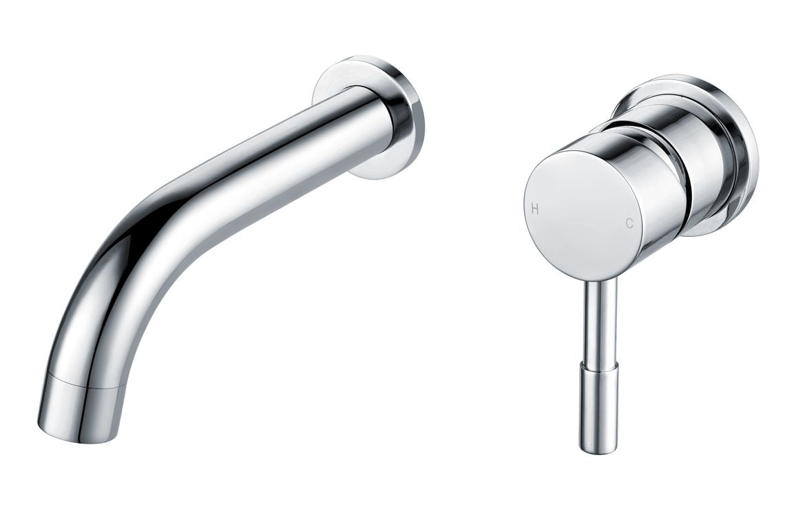 Tarim Wall Mounted Basin Mixer - Chrome