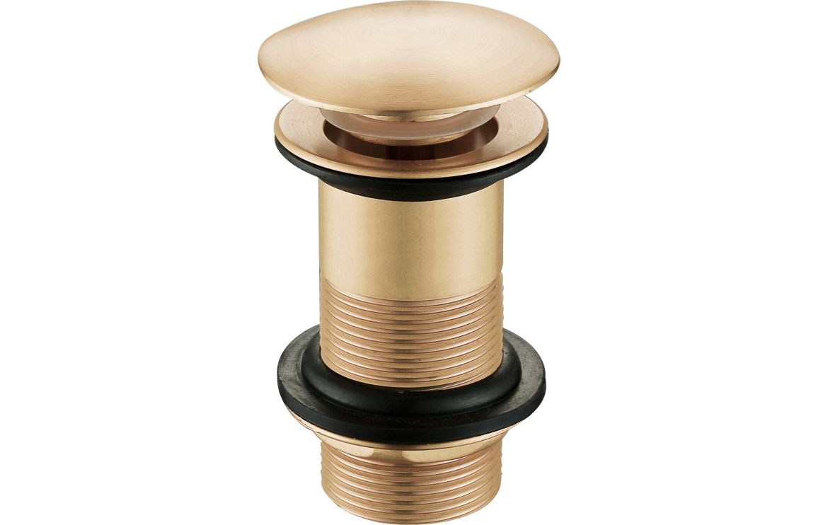 Unslotted Mushroom Basin Waste (1 1/4&quot;) - Brushed Bronze