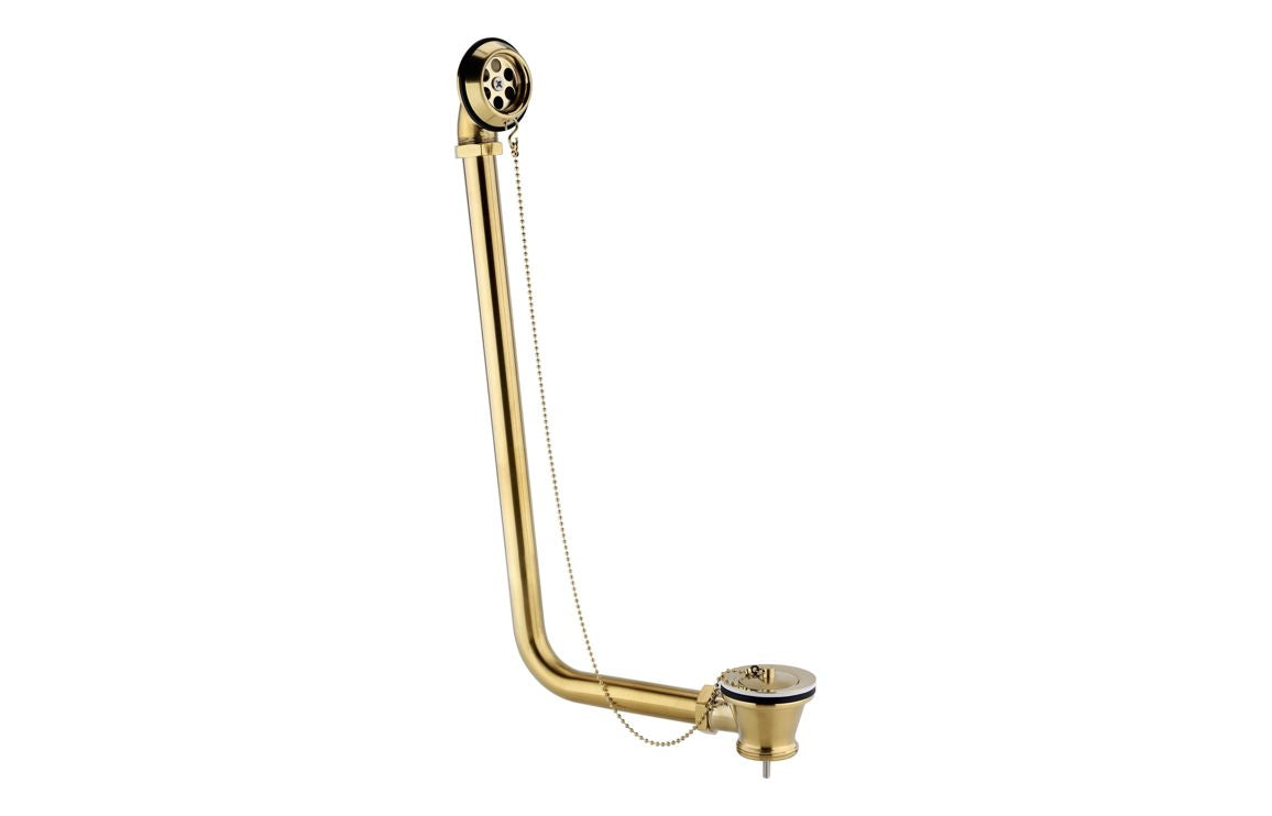 Exposed Bath Plug &amp; Chain Waste - Brass