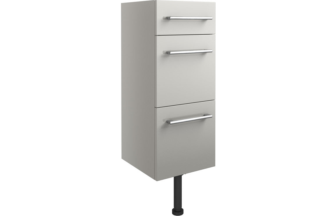 Annalise 300mm 3 Drawer Unit - Light Grey Gloss