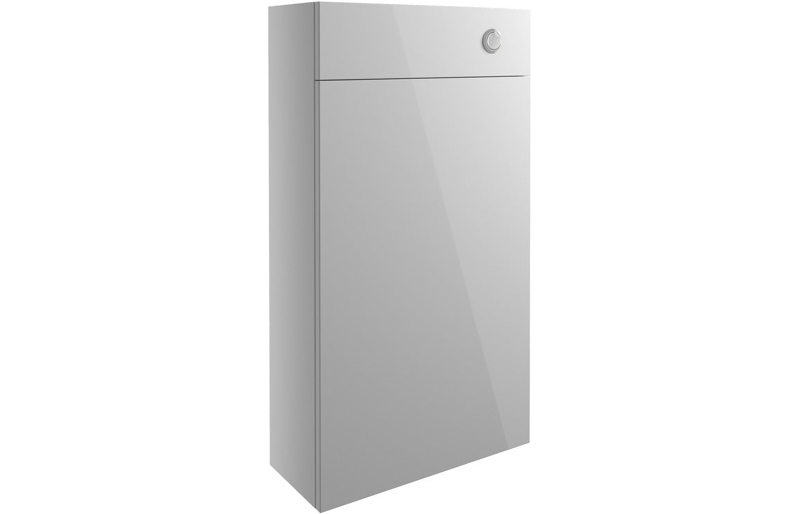 Annalise 500mm Slim WC Unit - Light Grey Gloss