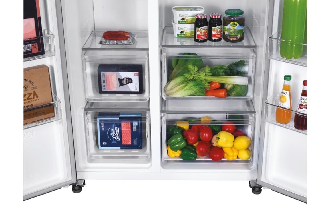 Hoover HHSBSO6174XK1 F/S No Frost American Fridge Freezer - Stainless Steel