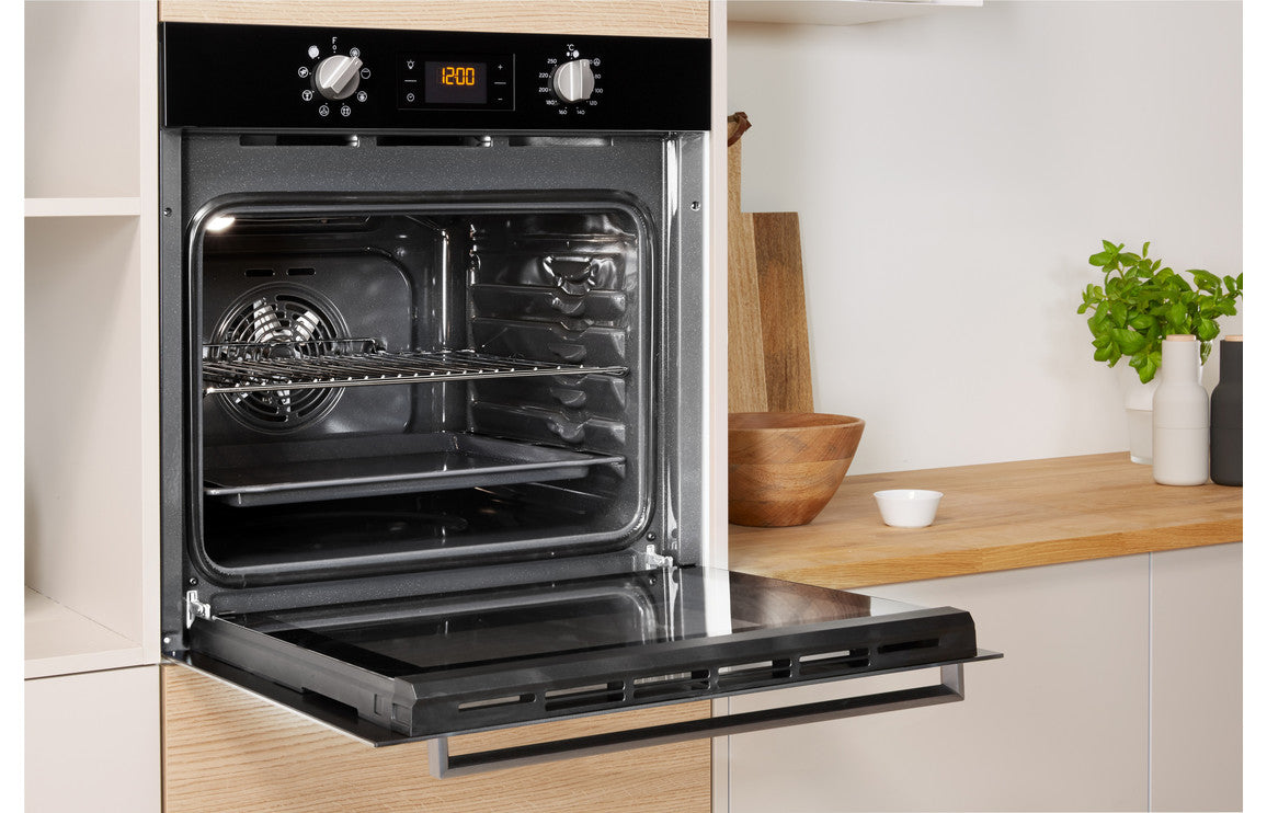 Indesit IFW 6340 BL UK Single Electric Oven - Black