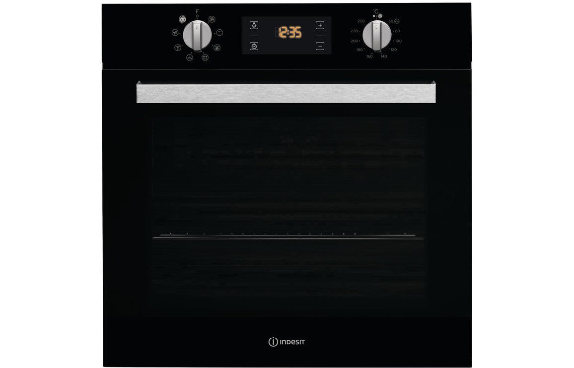 Indesit IFW 6340 BL UK Single Electric Oven - Black