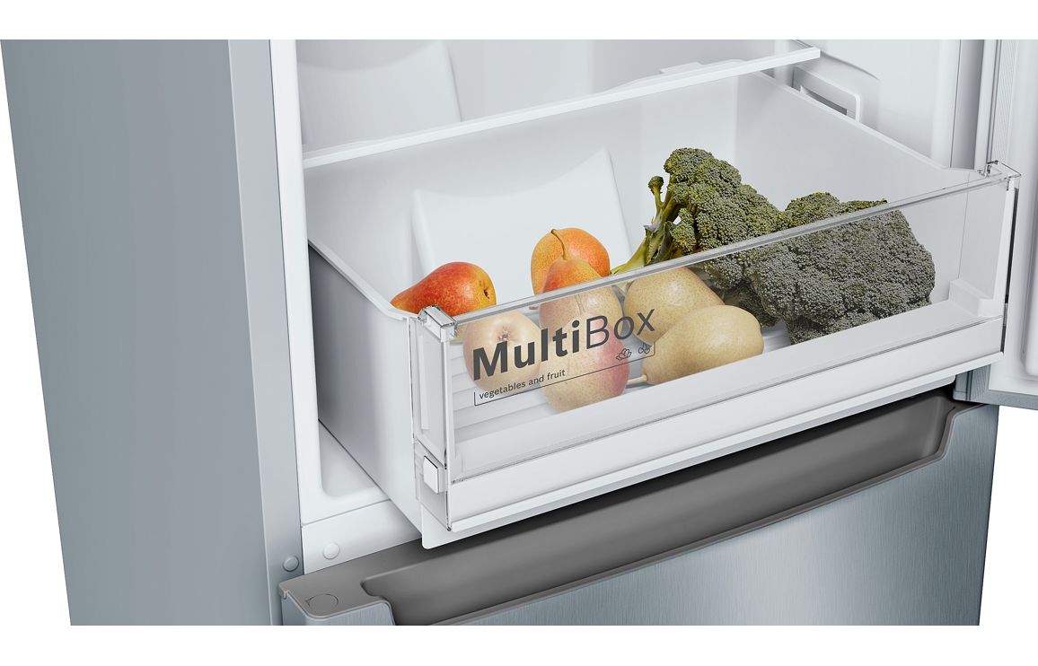 Bosch Series 2 KGN34NLEAG F/S No Frost 50/50 Fridge Freezer - Stainless Steel