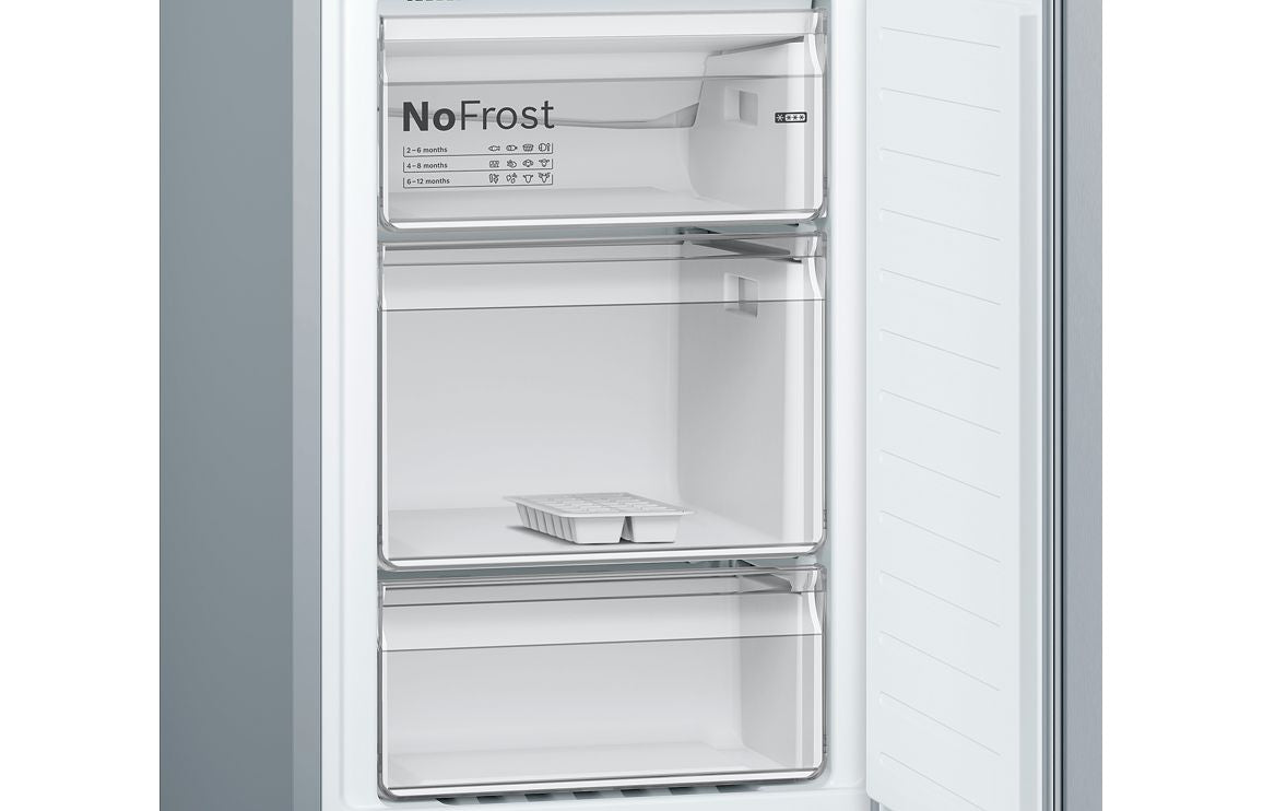 Bosch Series 2 KGN34NLEAG F/S No Frost 50/50 Fridge Freezer - Stainless Steel