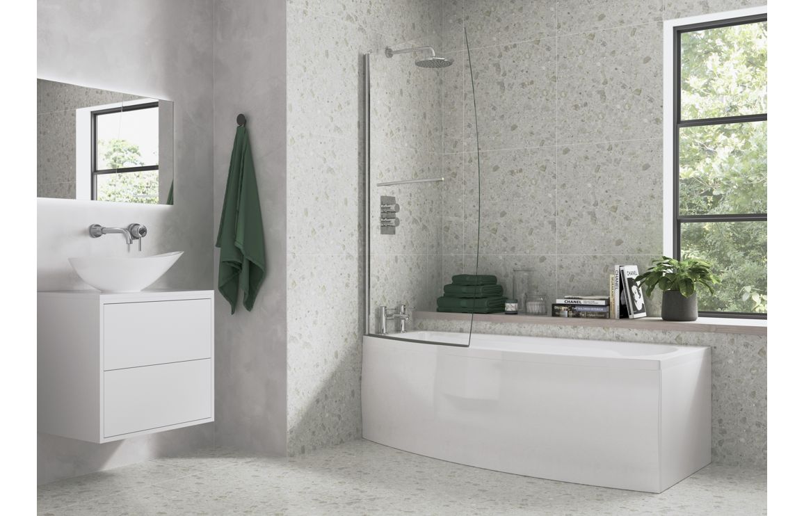Lawrence Space Saving 1700x740x560mm 0 Tap Holes Bath withLegs (Right Hand)
