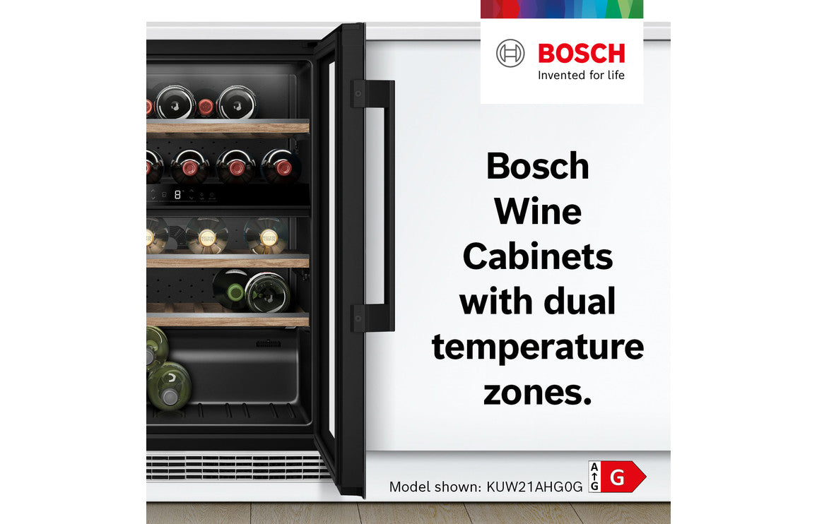 Bosch Series 6 KUW21AHG0G B/I Under Counter 60cm Wine Cooler - Black