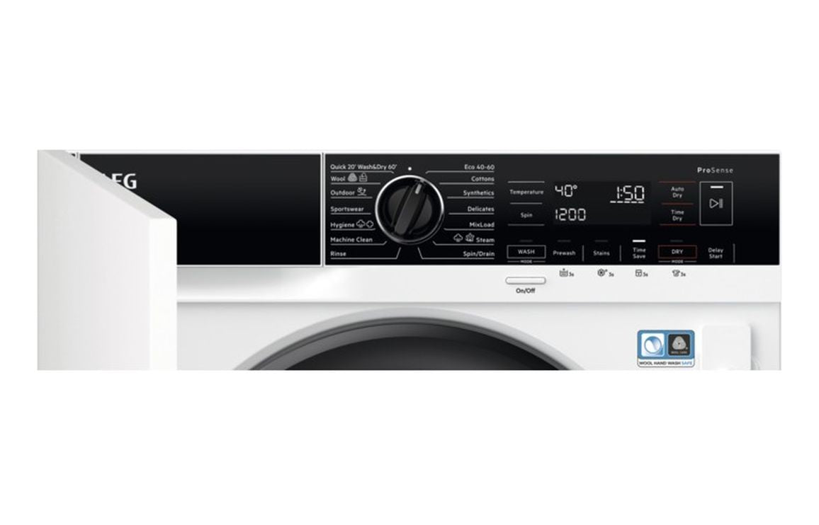 AEG L7WC84636BI B/I 8/4kg 1600rpm Washer Dryer