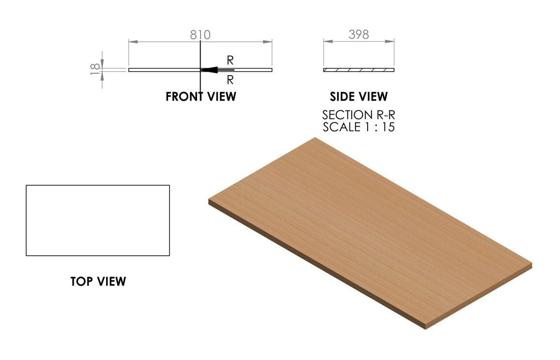 Calla 810mm Floor Standing 2 Drawer Basin Unit &amp; Maple Oak Effect Worktop - Matt Smoke Blue