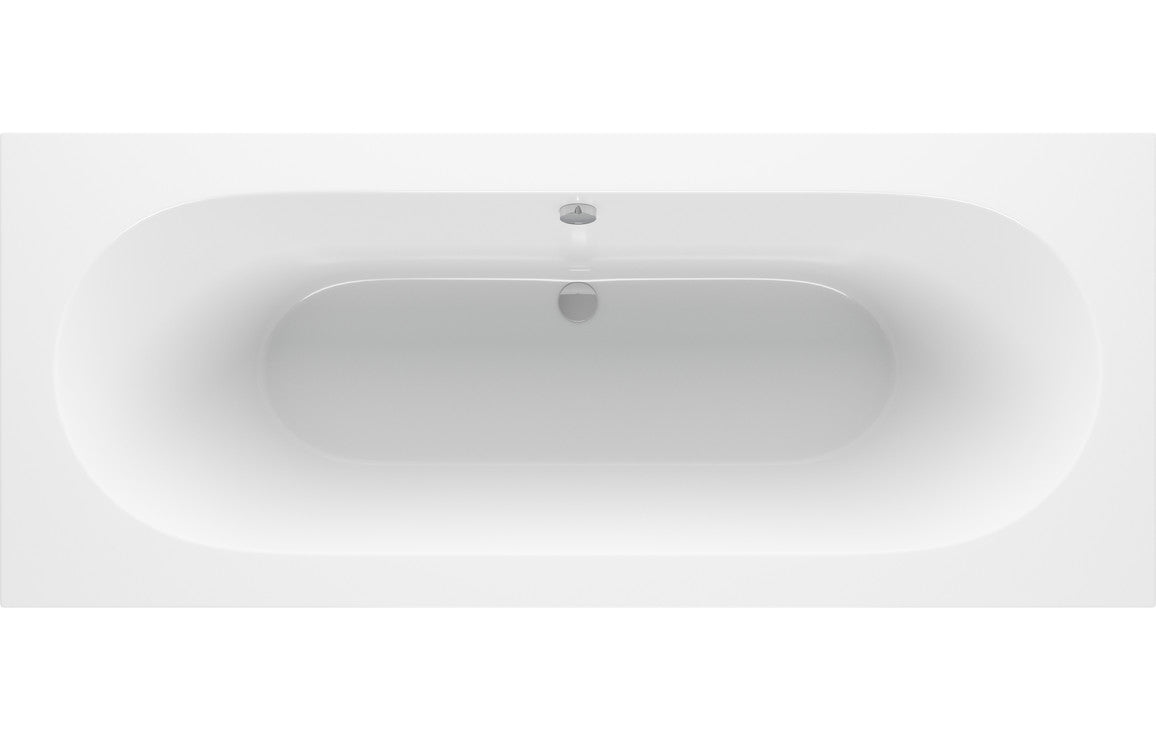 Timor Round Double End SUPERCAST 1700x750x550mm 0 Tap Holes Bath withLegs