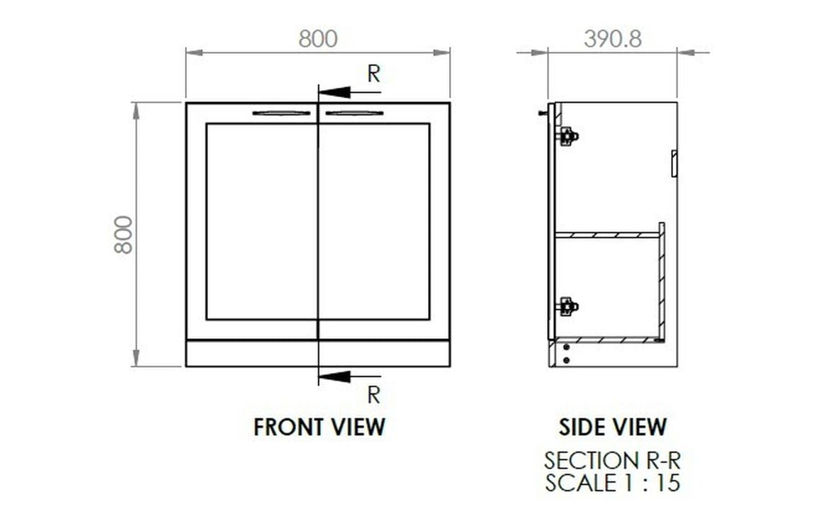 Amaya 815mm Floor Standing 2 Door Basin Unit &amp; Basin - Matt White