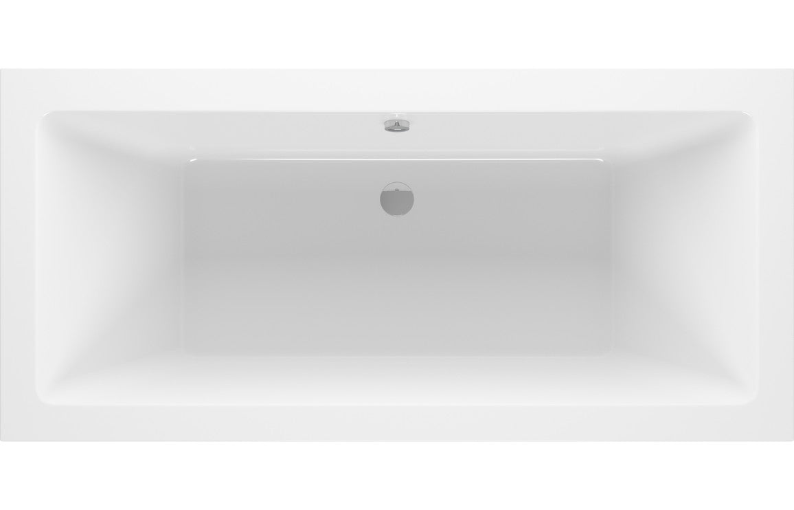 Levatine Square Double End SUPERCAST 1700x750x550mm 0 Tap Holes Bath withLegs