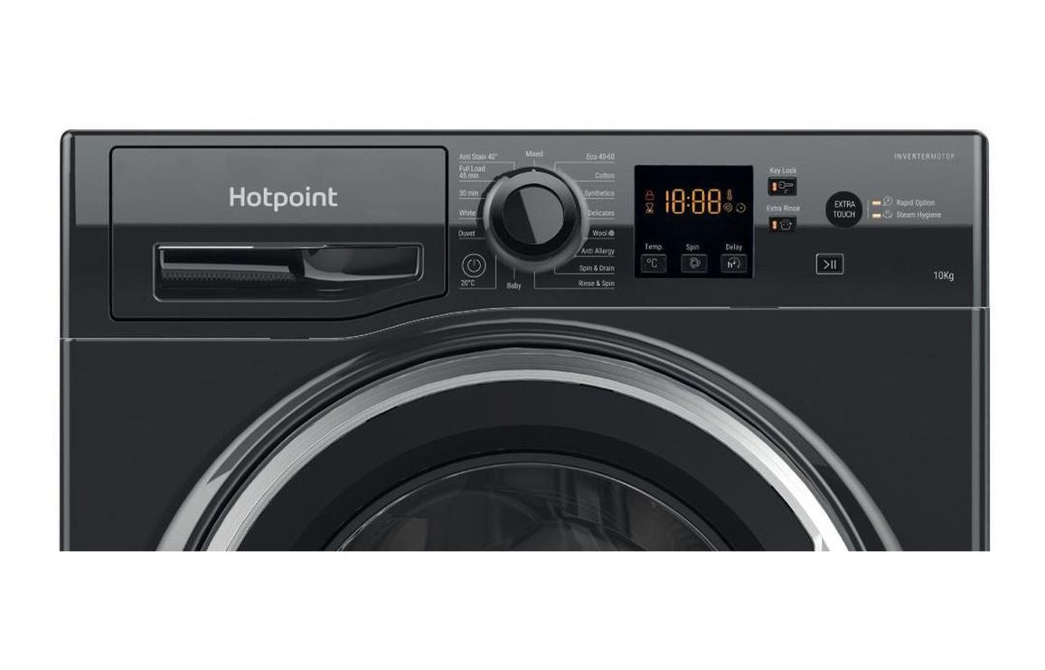 Hotpoint NSWM 1046 BS UK F/S 10kg 1400rpm Washing Machine - Black