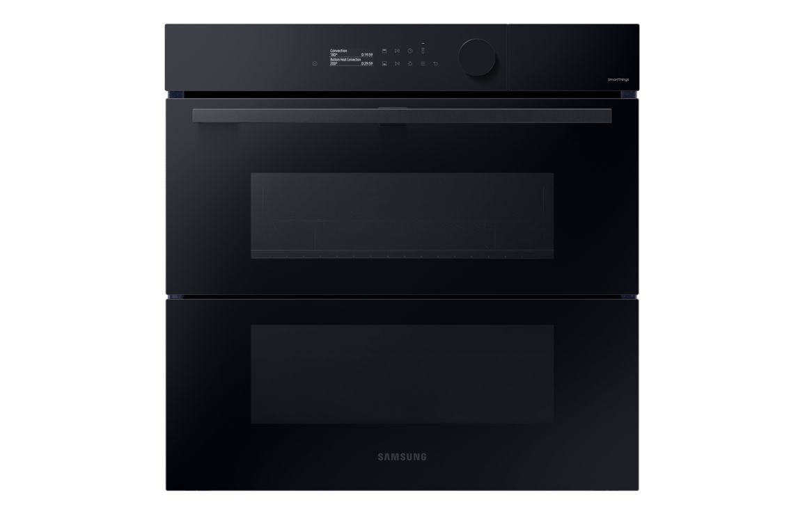 Samsung Oven Compact &amp; Warming Drawer Pack 2 - Black Glass (NV7B5775XAK/U4 NQ5B5763DBK/U4 &amp; NL20T8100WK/UR)