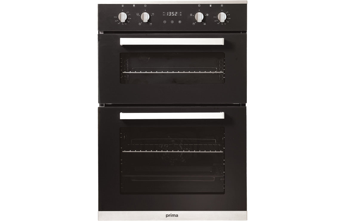 Prima+ PRDO302 Double Electric Oven - Black &amp; Stainless Steel