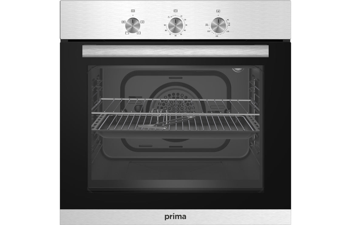 Prima PRSO101 Single Electric Fan Oven - Stainless Steel