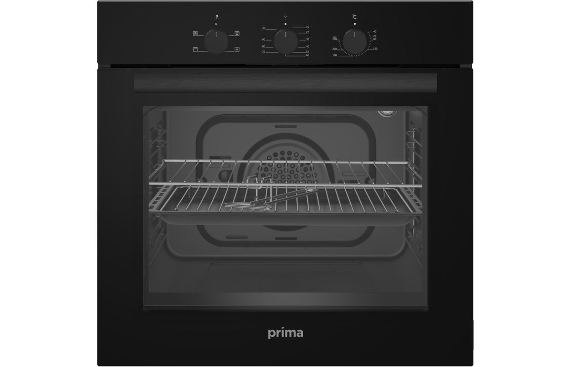 Prima Oven  Ceramic Hob &amp; Chimney Hood Pack - Black