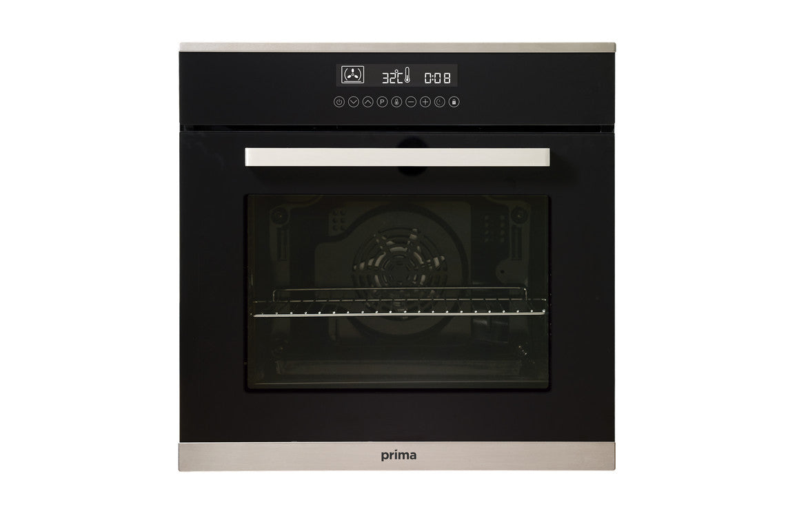 Prima+ PRSO108 Single Electric Fan Oven - Black &amp; Stainless Steel