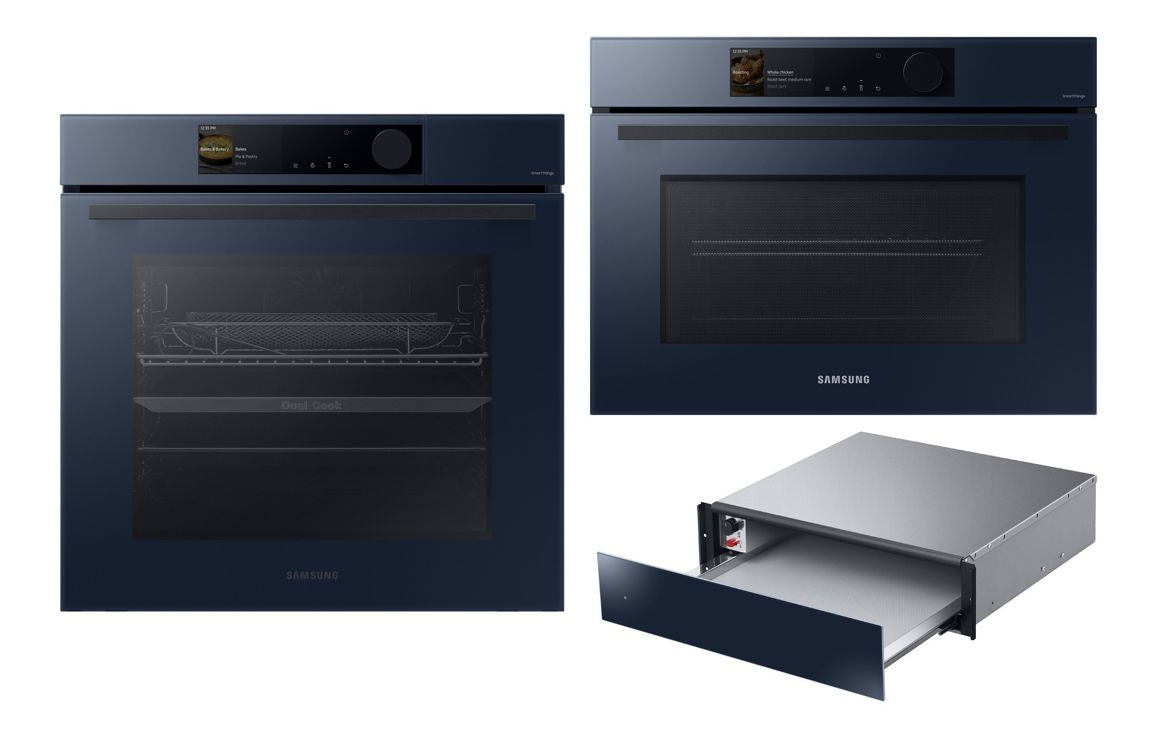 Samsung Oven Compact &amp; Warming Drawer Pack 1 - Clean Navy (NV7B6675CAN/U4 NQ5B6753CAN/U4 &amp; NL20B5100WN/EU)