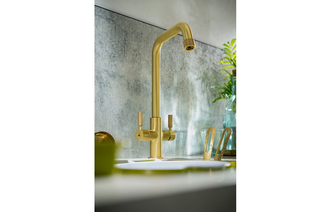 Abode Industria 3 IN 1 Monobloc Tap - Brushed Brass