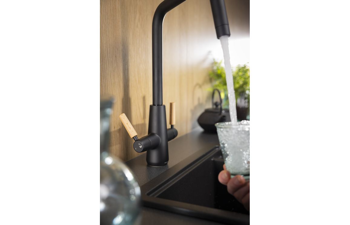 Abode Scandi-X 4 IN 1 Monobloc Tap - Matt Black