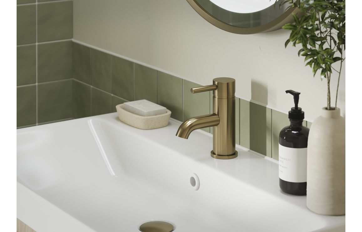 Tarim Wall Mounted Basin Mixer - Brushed Bronze