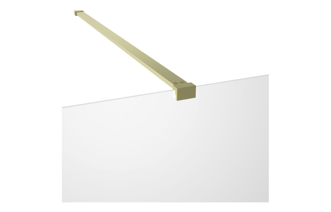 Cygnus Wetroom Side Panel Arm - Brushed Brass