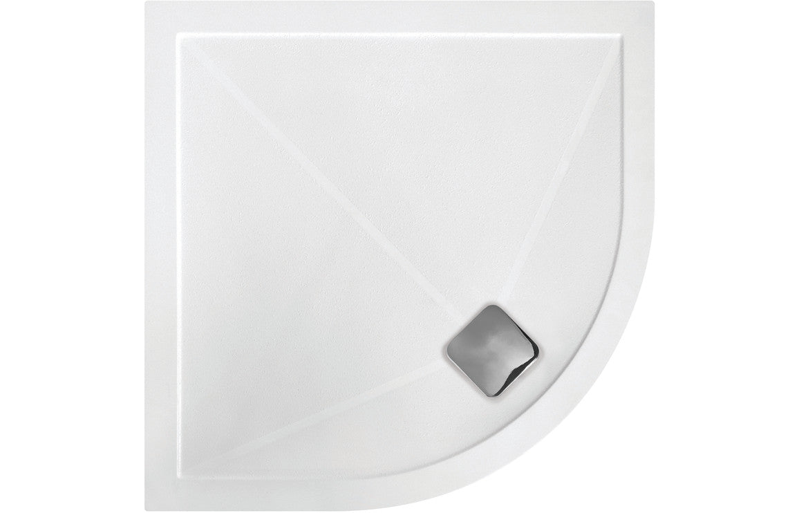 25mm Anti-Slip Ultra-Slim 900mm Quadrant Tray &amp; Waste